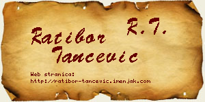 Ratibor Tančević vizit kartica